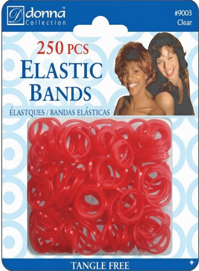 دونا 250 قطعة من ربطات الشعر المطاطية - ربطات شعر مطاطية صغيرة مقاومة للتشابك للضفائر وذيل الحصان وتسريحات شعر الأطفال - ربطات شعر قوية التمدد لا تسبب أي ضرر (أحمر)